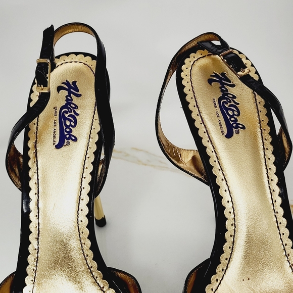 Hale Bob Sz 10M Bow Accented Stiletto Platform Formal Shoes. - Picture 8 of 11